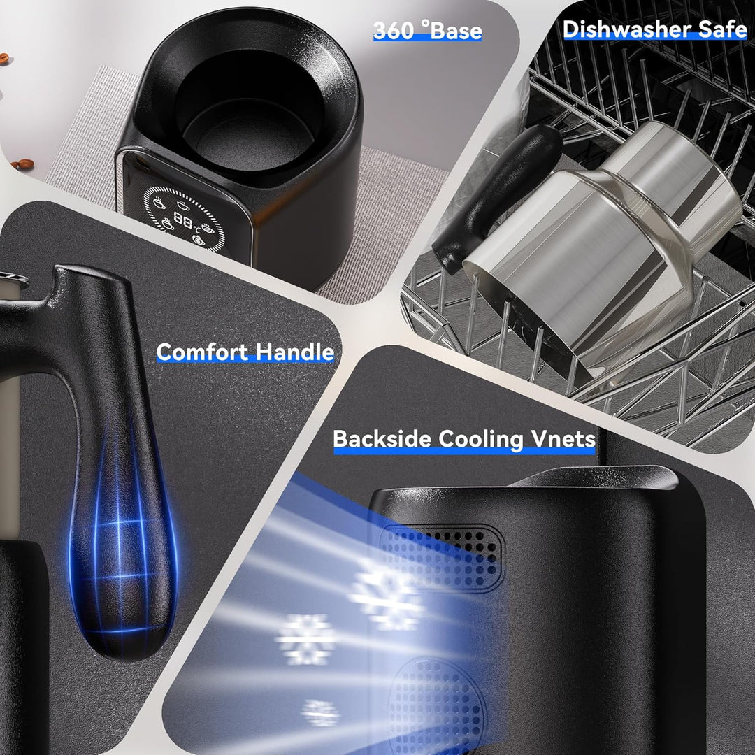 Elektrischer Milchaufschäumer 5-in-1 600 ml Milchaufschäumer, Abnehmbarer Automatischer Milchschäume