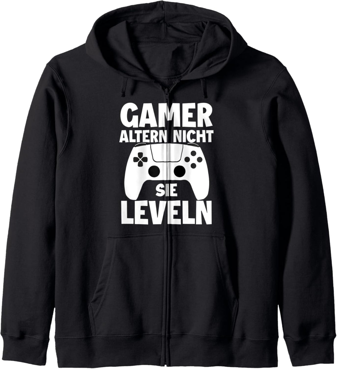 Gamer altern nicht sie leveln Video Game Spieler Zockerin Kapuzenjacke