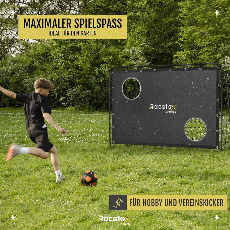 Racetex Fussballtor Kinder inkl. Torwand mit [Anti-Rost Beschichtung] - Fussballtore für Garten Kind