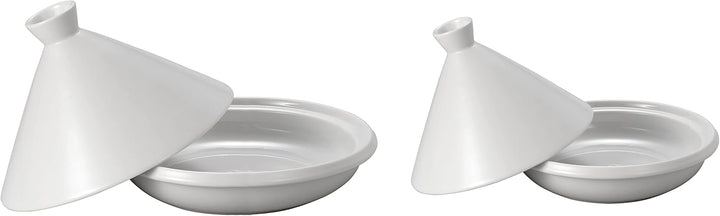 tepro Grillzubehör Tajine L aus Keramik zur Verwendung auf dem Grill, Kochplatte oder Ofen Weiss, L