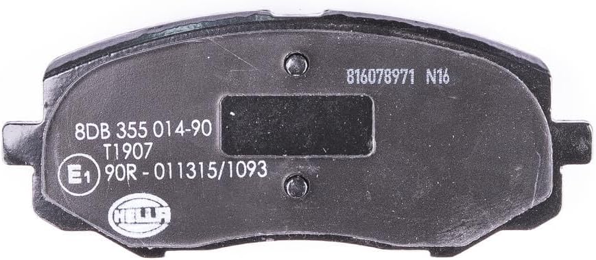 HELLA PAGID 8DB 355 014-901 Bremsbelagsatz - T1907 - Dicke/Stärke: 16.8mm - Bremssystem: Mando - mit