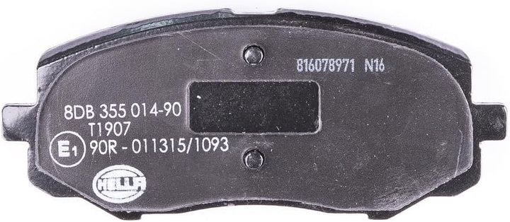 HELLA PAGID 8DB 355 014-901 Bremsbelagsatz - T1907 - Dicke/Stärke: 16.8mm - Bremssystem: Mando - mit