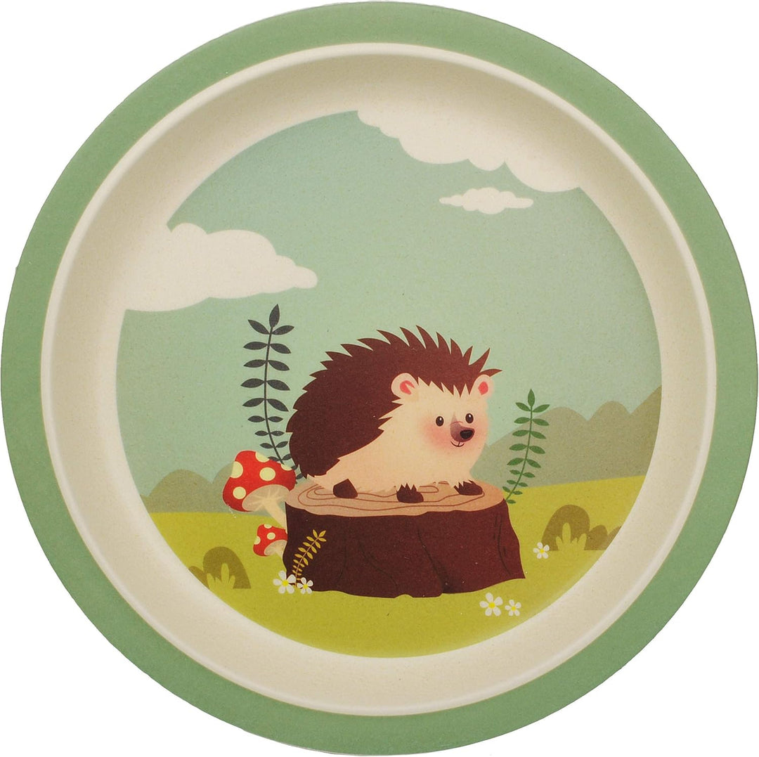 alles-meine.de GmbH 3 TLG. Set - Kunststoff - Geschirrset - Igel & Pilz/Waldtiere - BPA frei - Kunst