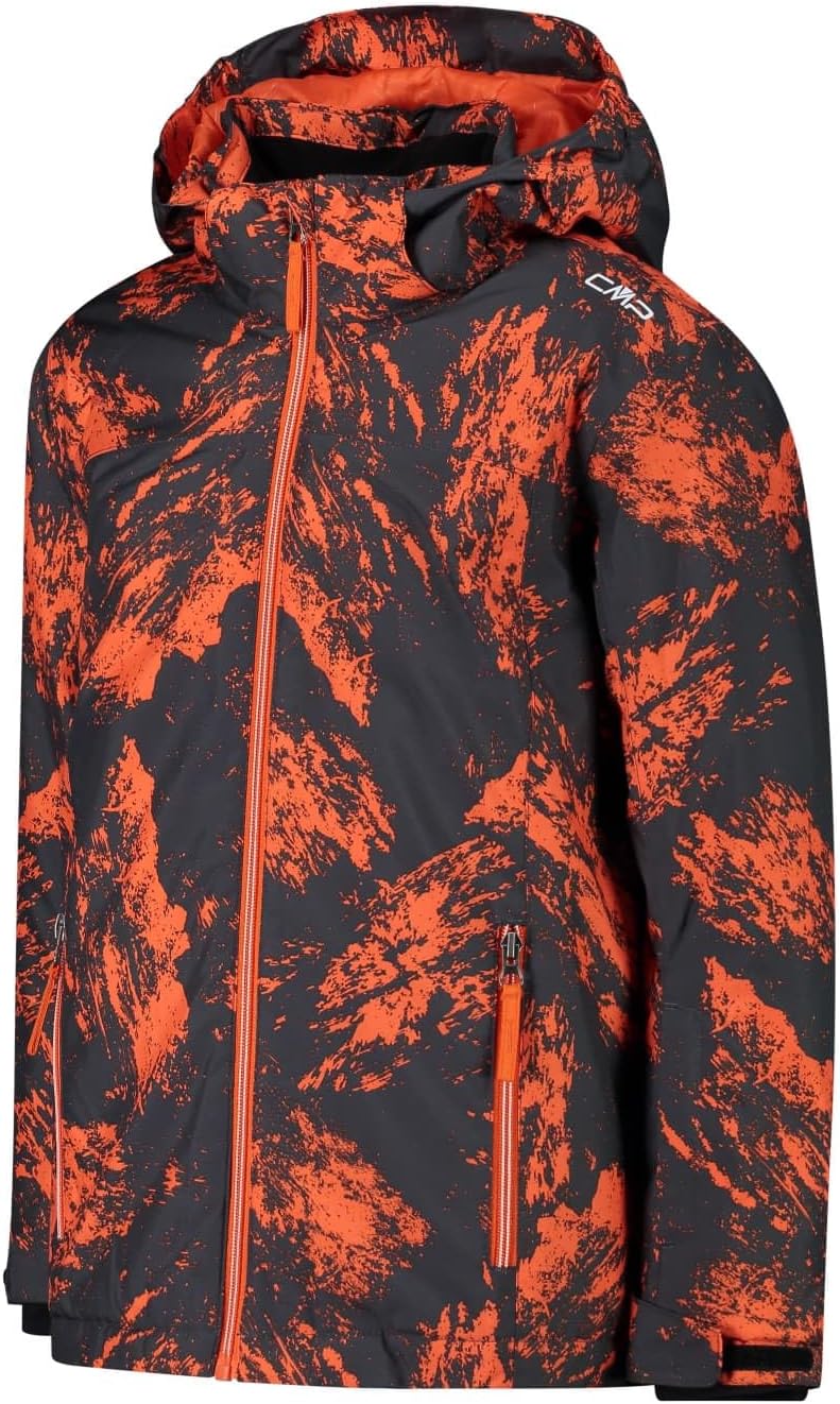 CMP Unisex Kinder Kapuze mit Druckknöpfen für Kinderjacke Skijacke 98 Anthrazit-orange, 98 Anthrazit