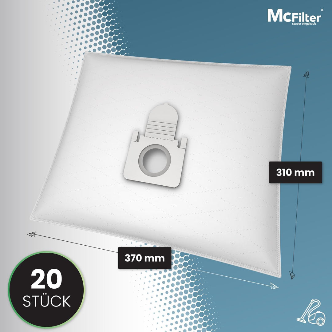 McFilter | SPARSET 20 Staubsaugerbeutel + Filterset geeignet für Thomas Pet & Family Aqua+, XT, XS,