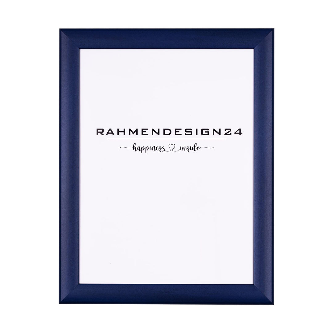 Rahmendesign24 Bilderrahmen Fiona 40x60 (POSTERFORMAT) Dunkelblau Fotorahmen, Wechselrahmen, Posterr