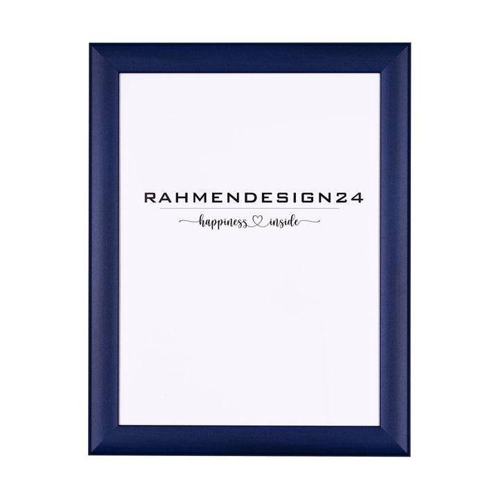 Rahmendesign24 Bilderrahmen Fiona 40x60 (POSTERFORMAT) Dunkelblau Fotorahmen, Wechselrahmen, Posterr