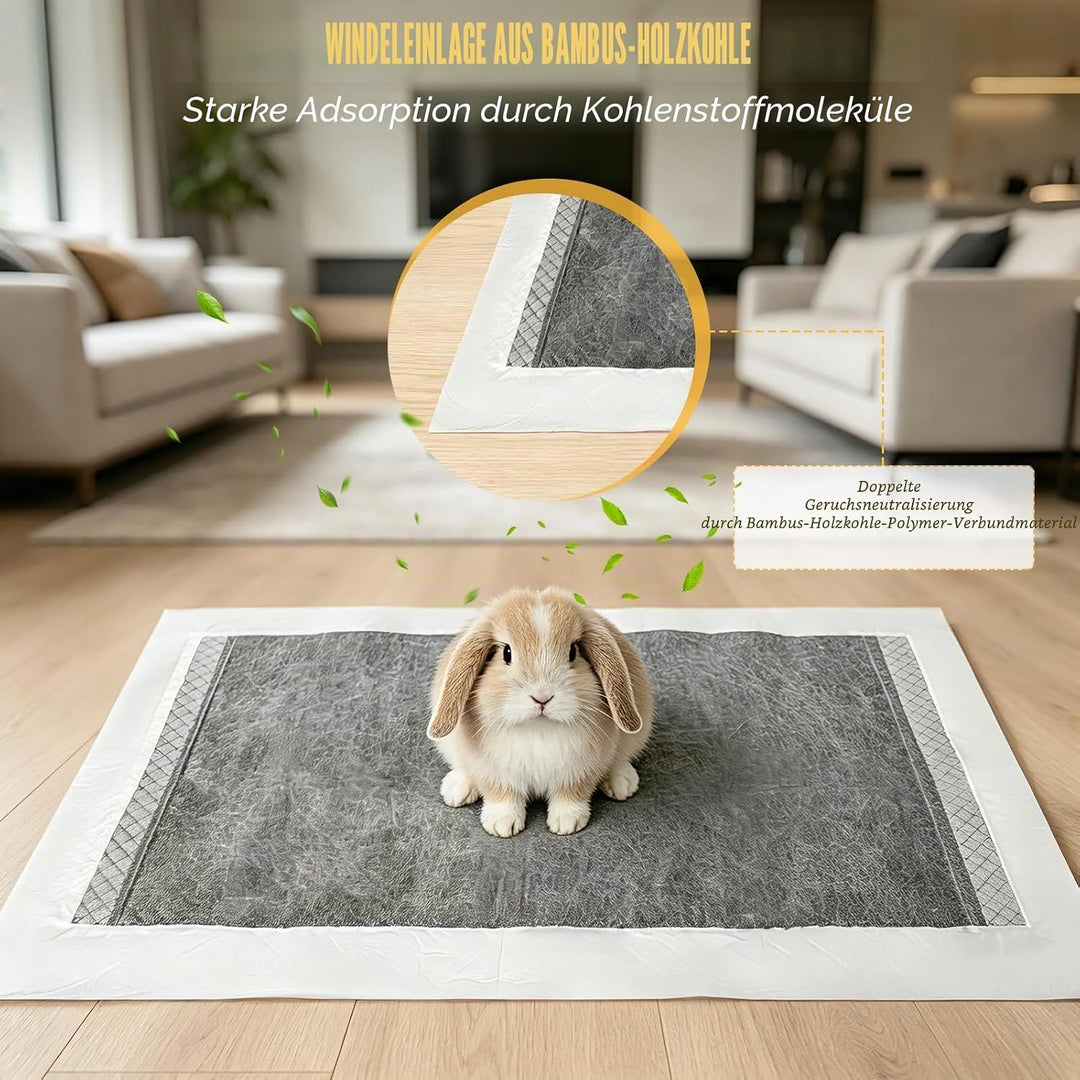 50 Stück Pipipads Meerschweinchen, PIPI Matten für Kaninchen, Einweg-Pinkelunterlagen für Haustiere,