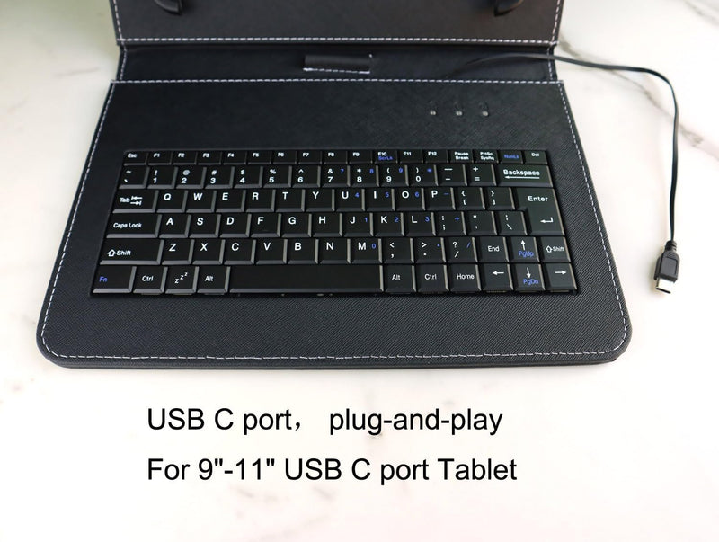 ENJOY-UNIQUE Tablet-Hülle mit externer QWERTY-Tastatur, USB-C-Anschluss, kompatibel mit Samsung Gala