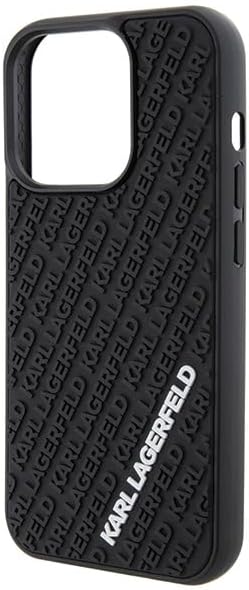Karl Lagerfeld KLHCP15L3DMKRLK Hülle für iPhone 15 Pro 6.1" Schwarz hardcase 3D Rubber Multi Logo