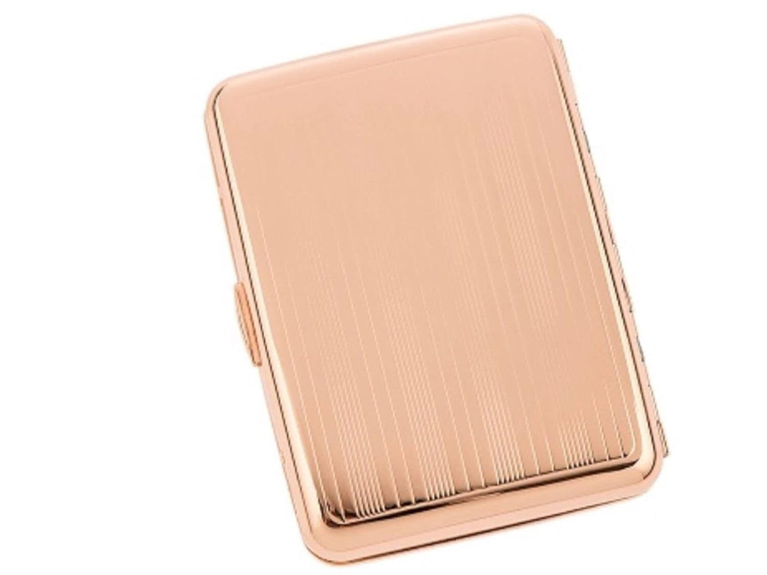 Zigarettenetui MIAMI Roségold Metall für 14 oder 18 Zigaretten (Auswahl) hochwertige Zigarettenbox m