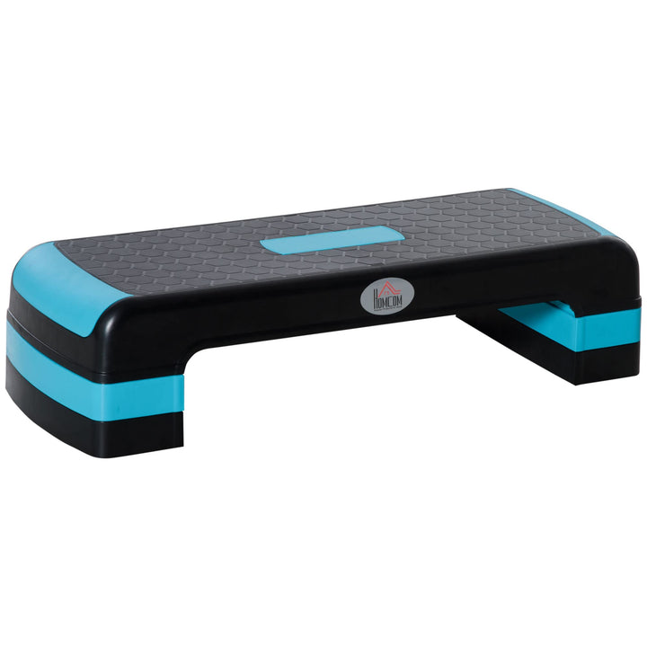 HOMCOM Aerobic-Stepper Steppbrett höhenverstellbar Fitness Heimtrainer mit 3 Stufen (10/15/20 cm) In