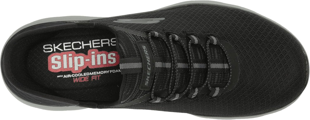 Skechers Herren Summits High Range Sneakers 39 EU Weit Black Mesh Charcoal, 39 EU Weit Black Mesh Ch