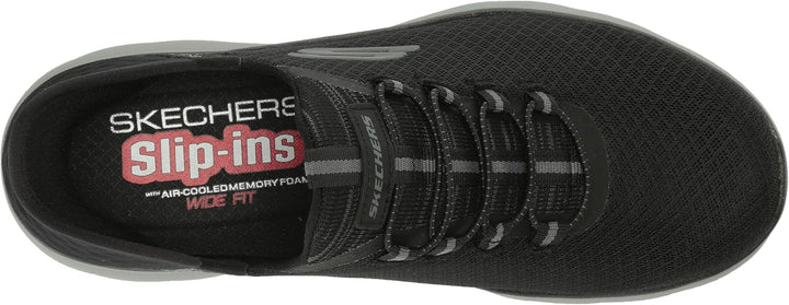 Skechers Herren Summits High Range Sneakers 39 EU Weit Black Mesh Charcoal, 39 EU Weit Black Mesh Ch