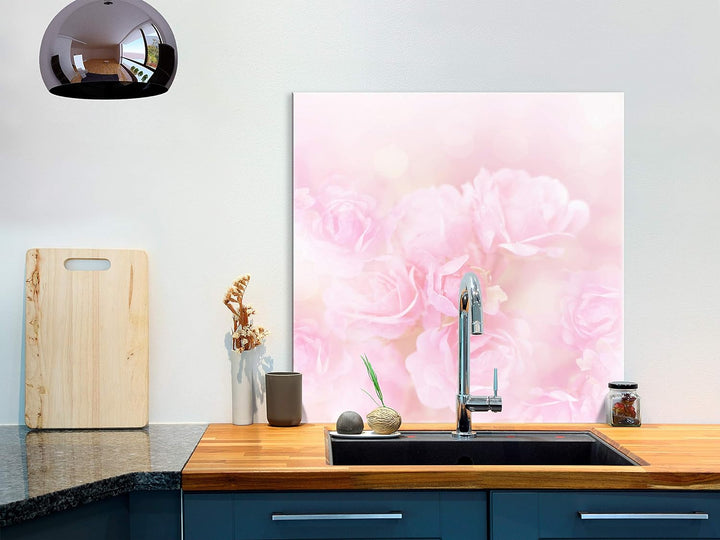 murando Spritzschutz Glas für Küche 80x80 cm Küchenrückwand Küchenspritzschutz Fliesenschutz Glasbil