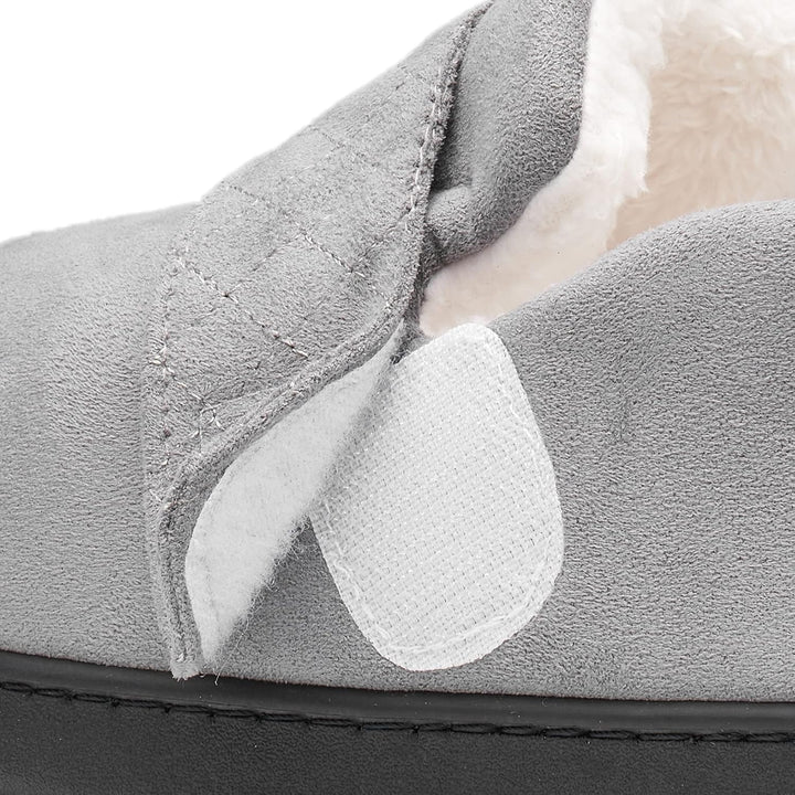 Mishansha Herren Winter Warme Hausschuhe Memory Foam Plüsch Pantoffeln,Gr.39-48 Kadettengrau 40 EU,