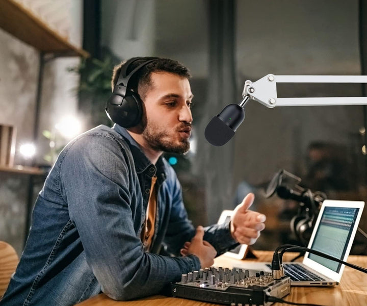 YOUSHARES Weiss Mikrofonarm fur Razer Seiren Mini & V3 Mini - Professionelle Boom Arm mit Schaumstof