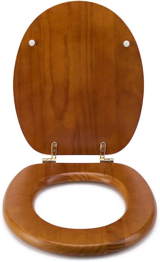 Croydex Toilettensitz aus Massivholz, antike