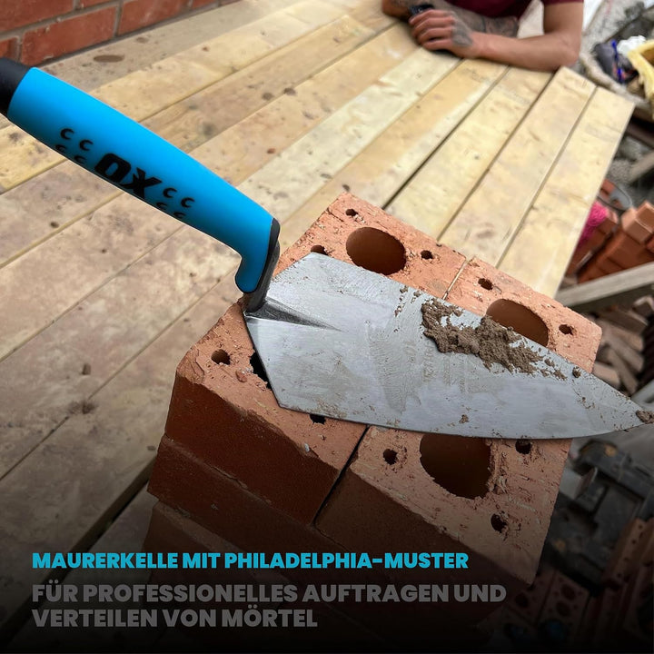 OX OX-P011210 Pro Brick Trowel Philadelphia Pattern-10 / 250mm Kelle, blau 10" / 250mm Philadelphia,