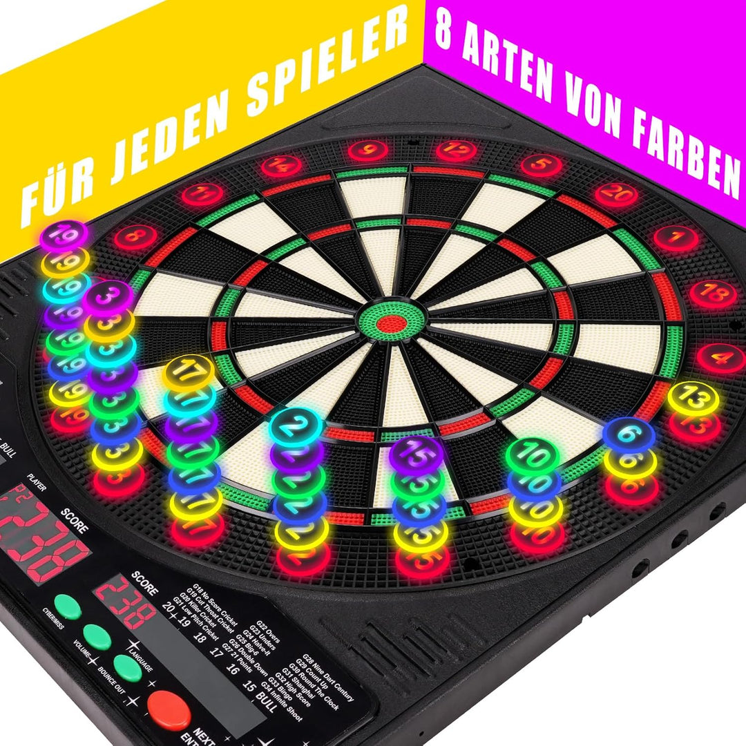 Blesion Dartscheibe Elektronisch 2024 Updated Elektronische Dartscheibe mit 6 Dartpfeile E Dartschei