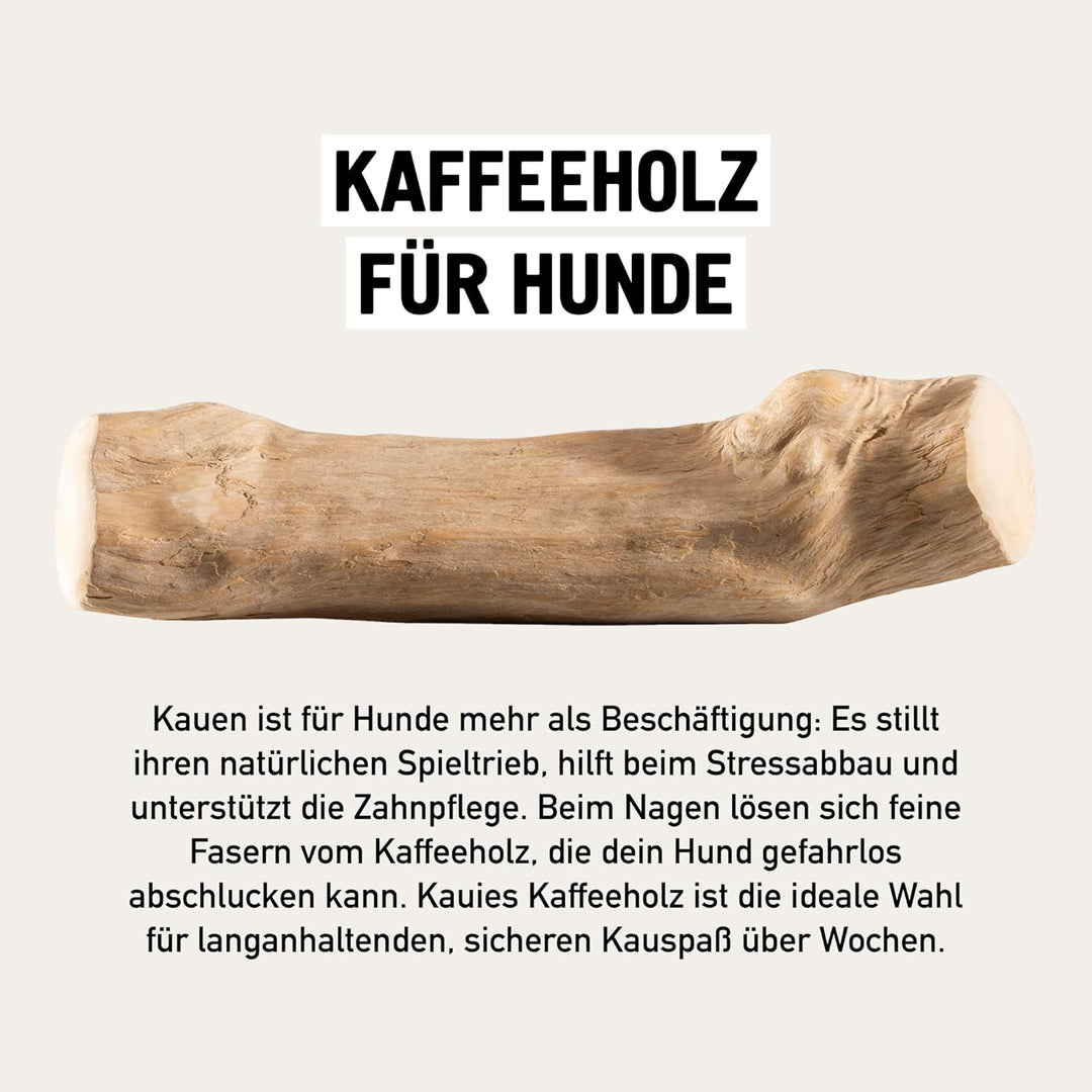Kaffeeholz für Hunde - Hundespielzeug 100% natürlich, vegan, koffeinfrei &amp; kalorienfrei, schadstoffg