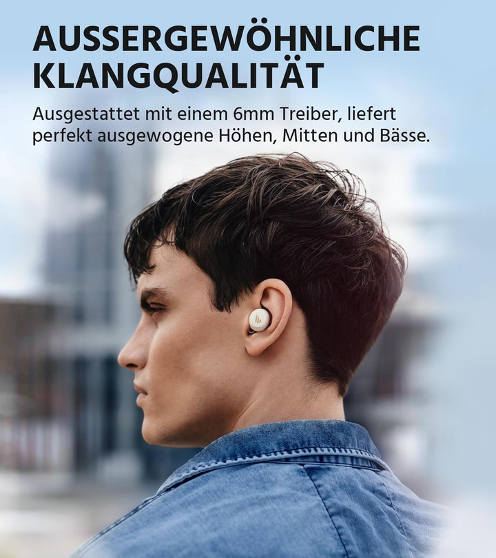 Edifier X3 Lite True Wireless Earbuds, KI-Anrufgeräuschunterdrückung, Bluetooth 5.3, IP55, Touch-Ste