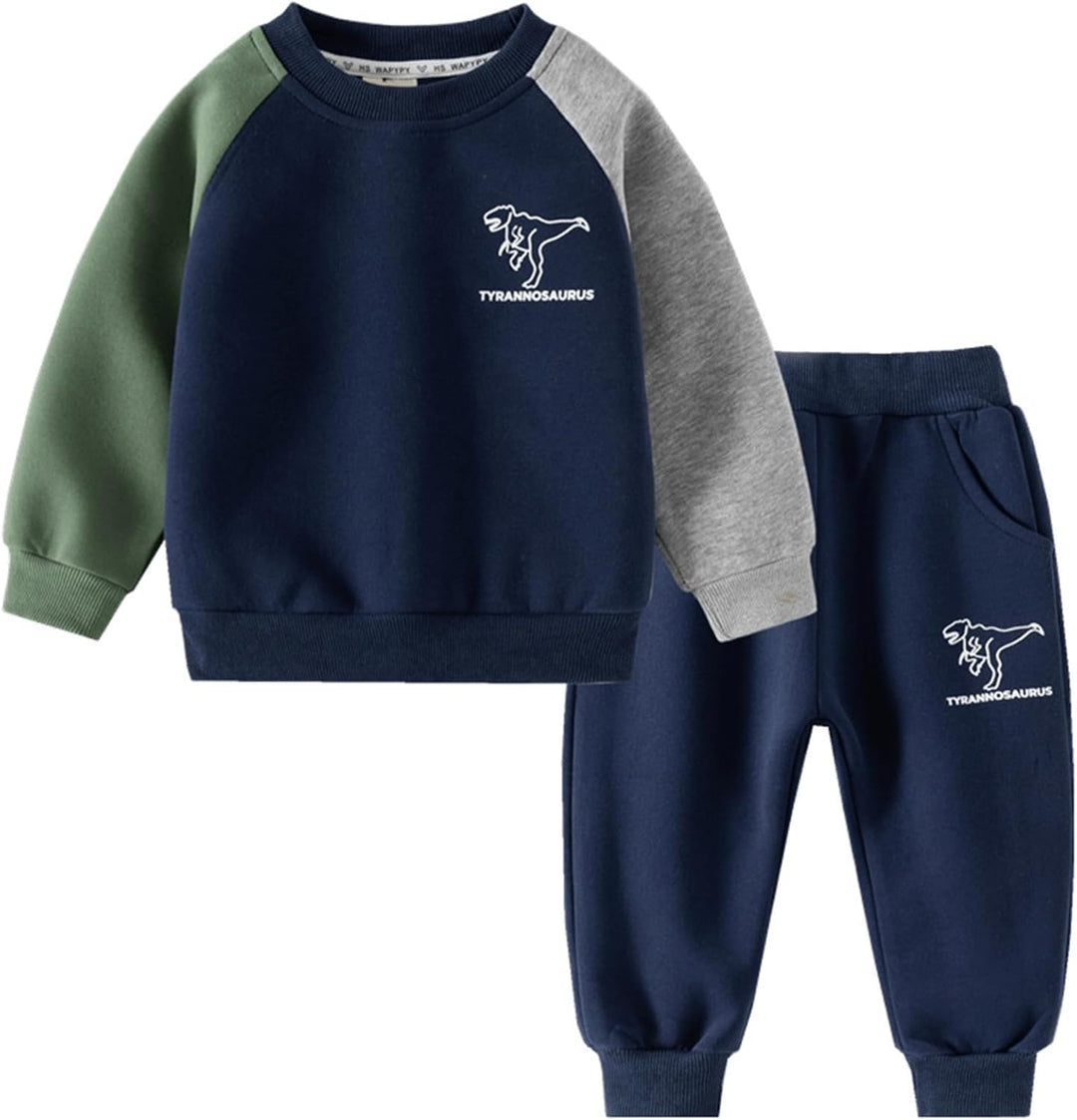 Volunboy Baby Jungen Dinosaurier kleidung, Kinder Pullover Jogginganzug Sweatshirt Langarmshirt und
