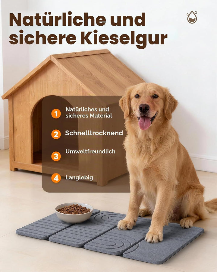 iHomara Faltbare Diatomee Erde Badematte, Schnelltrockner Stein Badezimmer Matte, 60cm x39cm x0.9cm