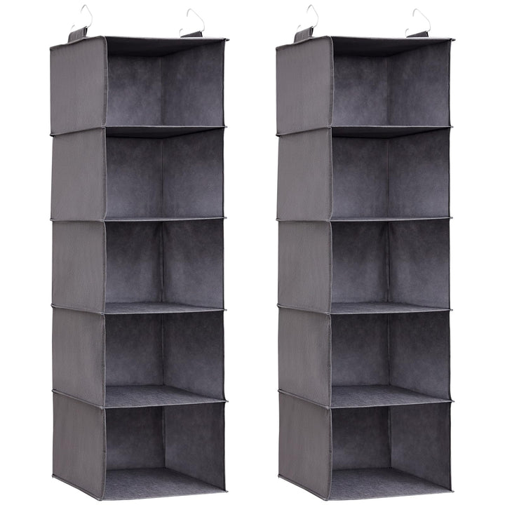Lifewit 2 Stück Hängeregal, Schrank Organizer, Hängesystem Kleiderschrank, Hängeaufbewahrung aus Sto