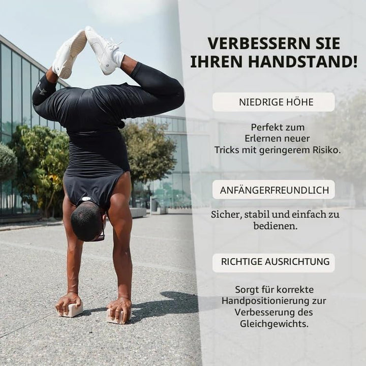 Handbalance Blöcke aus massivem Buchenholz, rutschfeste Stollen für Kiefer und fortgeschrittene Kief