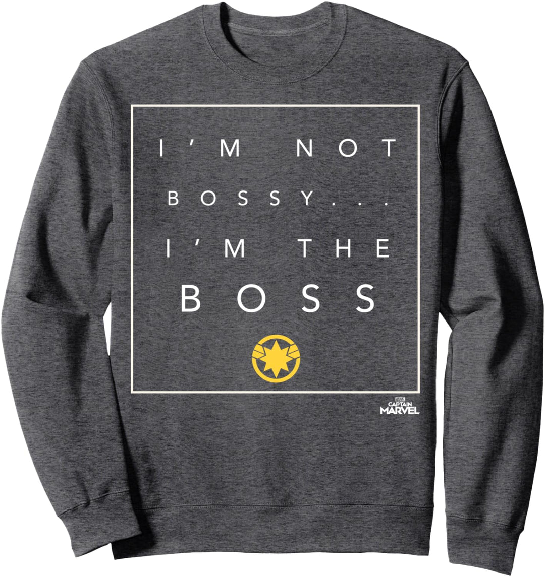 Captain Marvel Not Bossy I'm The Boss Sweatshirt