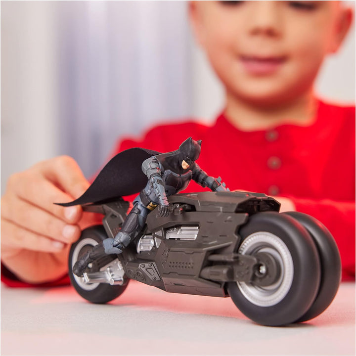 DC Comics 6066861 4in Batcycle w 2 Figs I, L