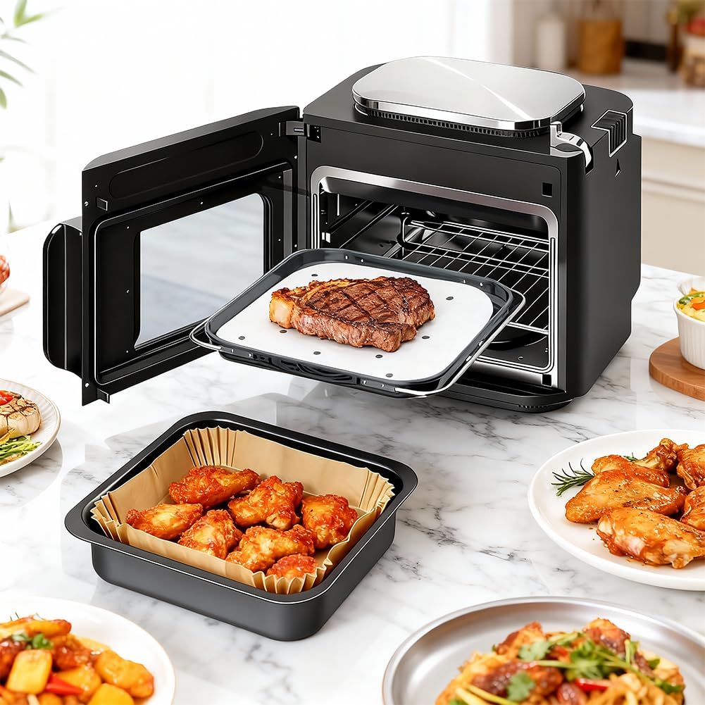 BYKITCHEN 200PCS Air Fryer Liners for Ninja Combi 12-In-1 Multi-Cooker, 100PCS Disposable Air fryer