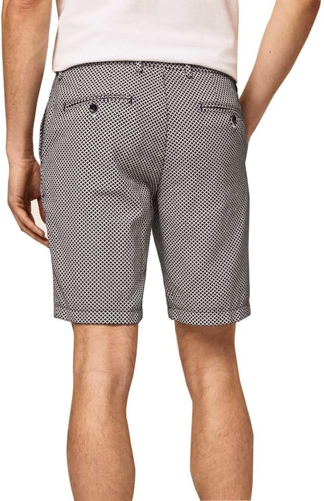 Hackett London Herren Basketweave Print Shorts 38W Blau, 38W Blau