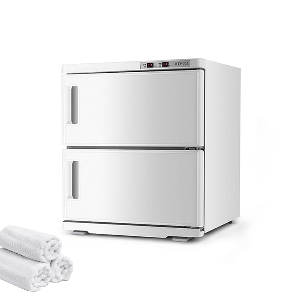 50L Handtuchwärmer Kompressen Towel Handtuch Wärmer,Handtuch Hot Cabinet mit UV-Lampe Platz für 50 b