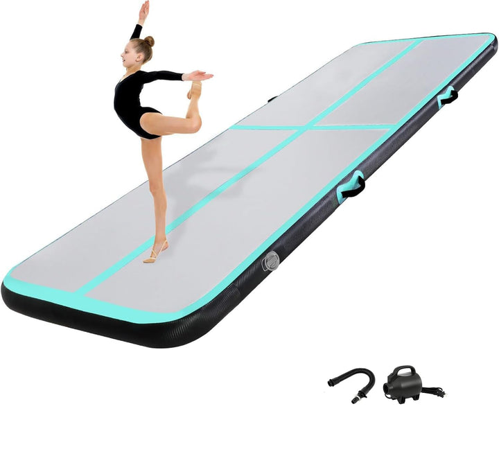 KIKILIVE 10/20CM Hoch Gymnastikmatte Tumbling Matte, 2/3/4/5/6M Aufblasbar Gymnastik Track Matte Air