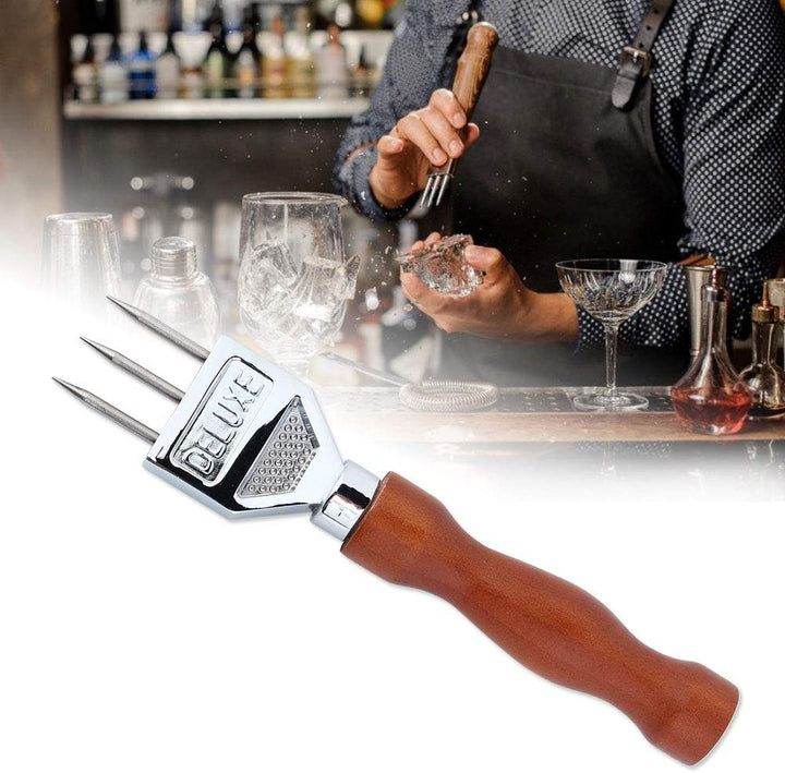 Jeffergarden Eispickel, Eis Meissel Edelstahl EIS Meissel mit Holzgriff Entfernung Pick Crushed Ice