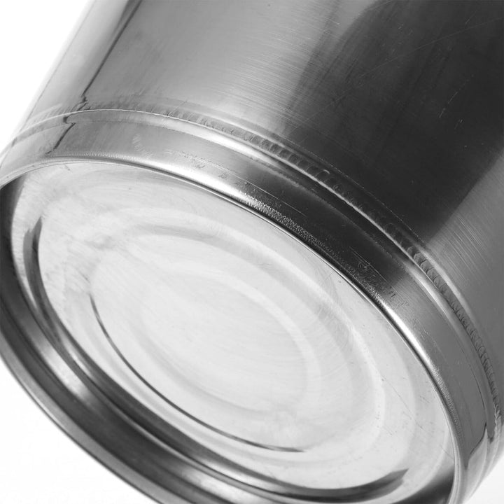 Mayuela - Edelstahl Metalleimer 6 Liter mit Tragegriff - Robuster Blecheimer für Haushalt, Garten, R