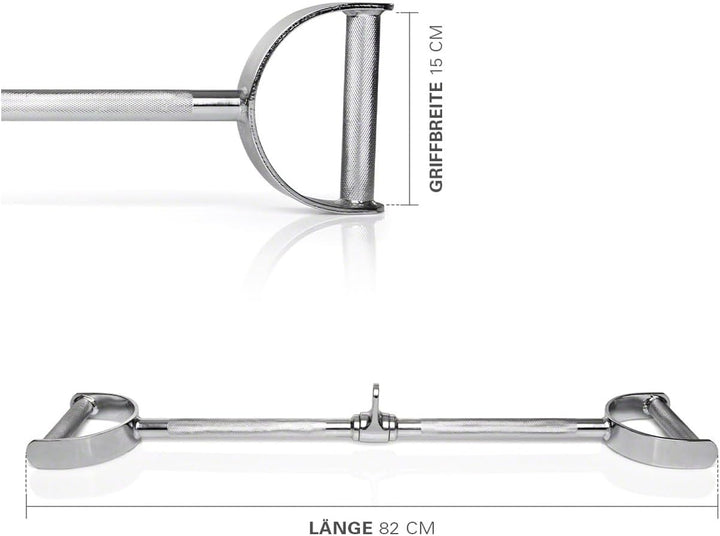 Sport-Tec Latzugstange Trizepsstange Verschiedene Ausführungen Chrom Latzugstange Hufgriff, 82 cm, L