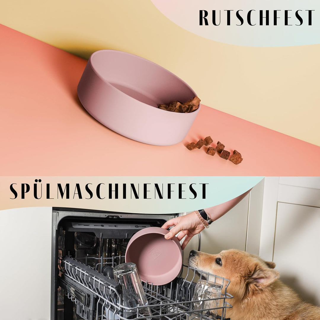 ne&amp;no® Silikon Fressnapf 1200 ml für kleine und mittelgrosse Hunde | Futternapf Hund rutschfest | Hu