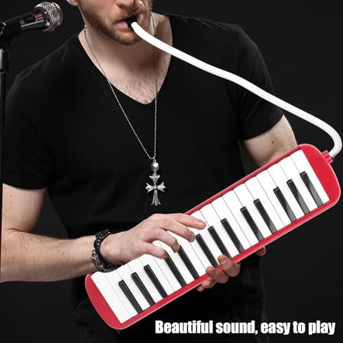 32 Tasten Melodica ABS IRIN Melodica Geeignet für Anfänger Übungstasche Blasmusikinstrument Tastatur