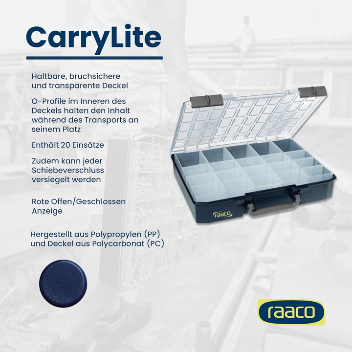 RAACO 138543 136334 Sortimentskoffer CarryLite 80 5x10-20, dunkelblau