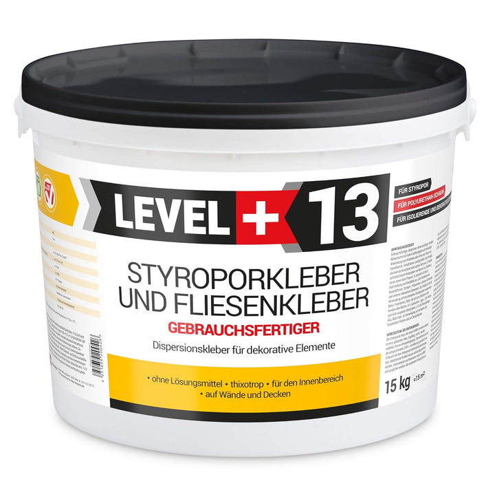 Styroporkleber 15kg + Kunstoffzahnspachtel, Korkkleber Renoviervlies Dispersionkleber Flisenkleber M