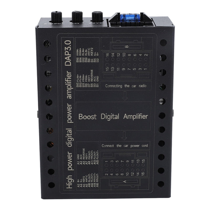 Keenso Auto-Digital-Soundprozessor-Verstärker, DC12V Auto-Verstärker 2/4 Ohm Stabile Klasse AB Auto-