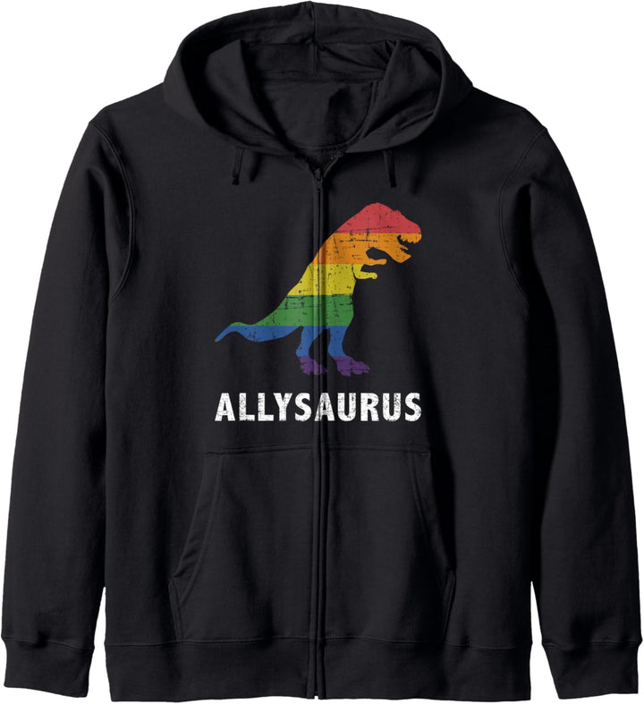Allysaurus Regenbogen Dinosaurier für Schwule und Lesben Kapuzenjacke