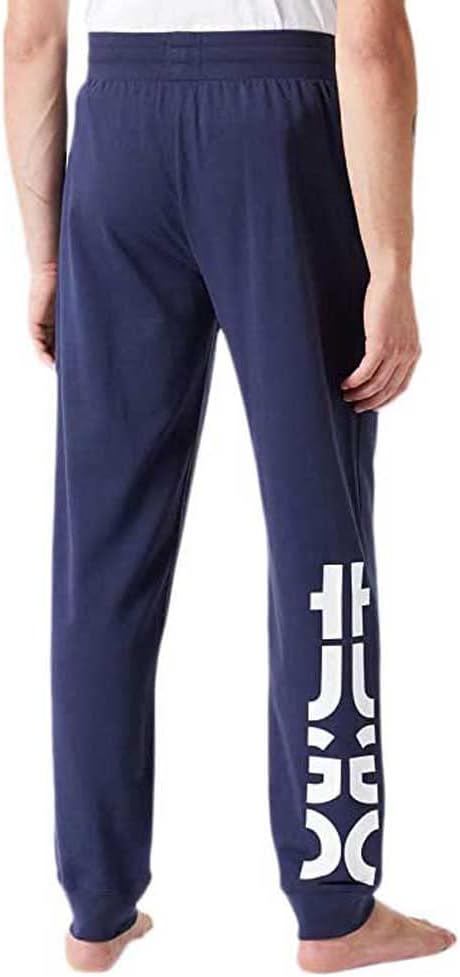 HUGO Herren Cut Logo Pants Jogginghose aus Bio-Baumwolle mit Split-Logo-Print XXL Dark Blue405, XXL