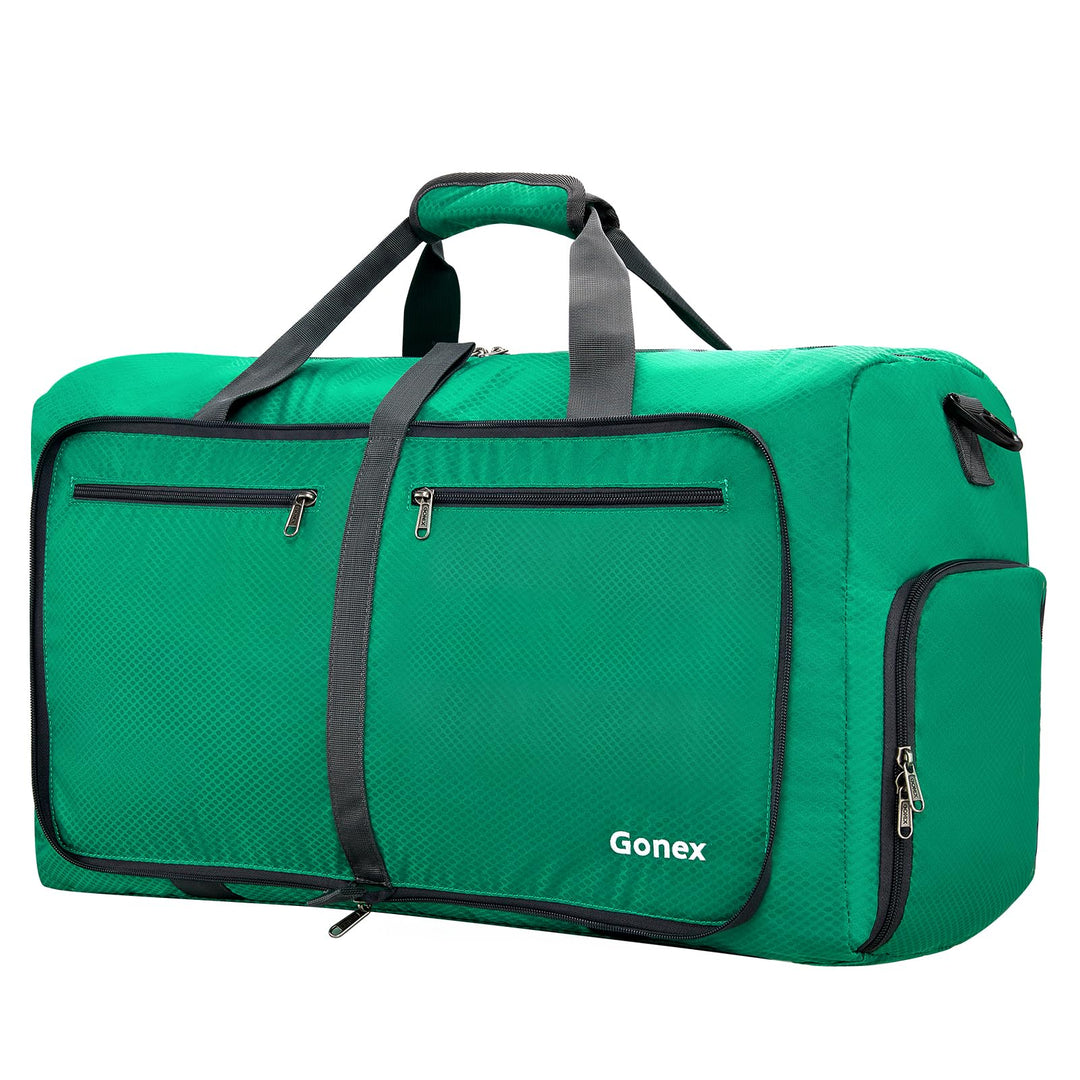 Gonex Faltbare Reisetasche, Leicht mit Schuhfach, 150L, Mintgrün | 210D Waben-Nylon, Wasserabweisend