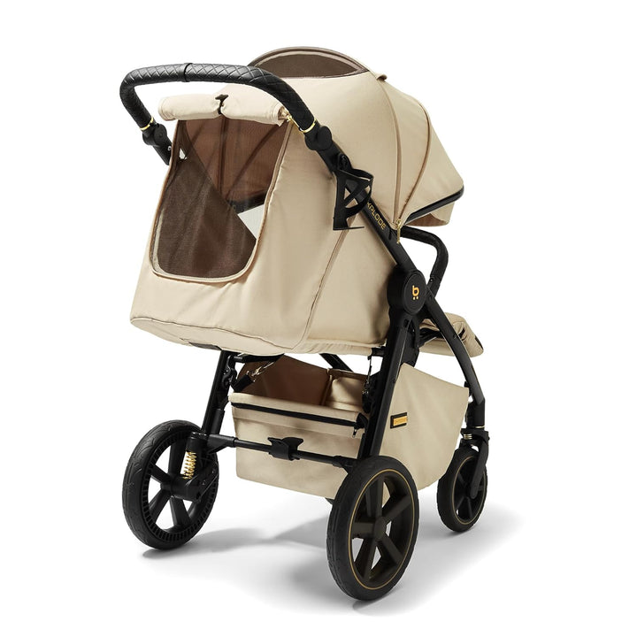 Xplode Chrome Kinderwagen bis 22 kg, isolierter Fusssack, Flaschenhalter, Regenschutz und Moskitonet