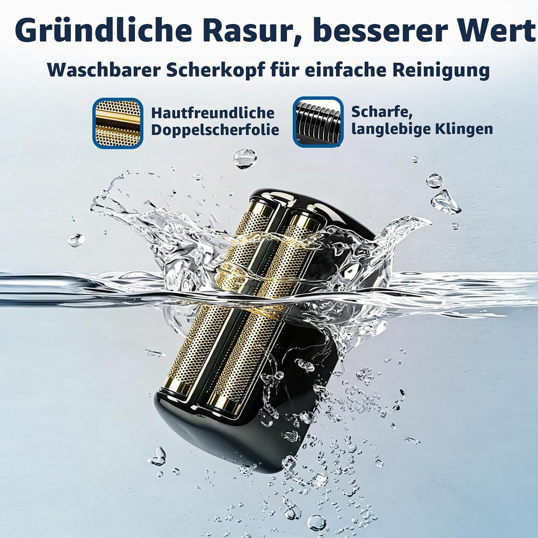 Ersatz-Rasierklinge kompatibel mit BaByl**sPRO Double FXFS2 - Metallfolie (Schwarz, 3er Pack), Schwa