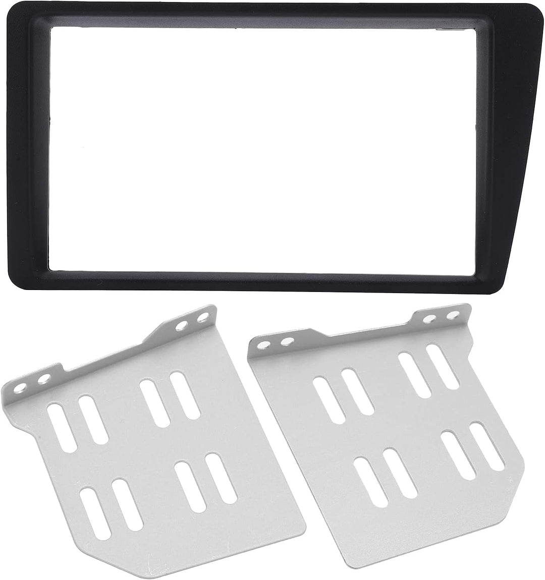 Qiilu Doppel-DIN-Installations-Dash-Kit, 2-DIN-Radio-Stereo-Armaturenbrett-Rahmenverkleidung, Ersatz